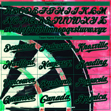 Load image into Gallery viewer, Custom Black Kelly Green-Red 3D Pattern Design Dart Board Authentic Baseball Jersey