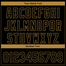 Load image into Gallery viewer, Custom Black Old Gold-Red 3D Pattern Design Dart Board Target Authentic Baseball Jersey