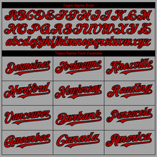 Load image into Gallery viewer, Custom Gray Red-Black 3D Pattern Design Dart Board Target Authentic Baseball Jersey