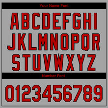 Load image into Gallery viewer, Custom Gray Red-Black 3D Pattern Design Dart Board Target Authentic Baseball Jersey