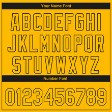 Load image into Gallery viewer, Custom Gold Black-Red 3D Pattern Design Dart Board Target Authentic Baseball Jersey