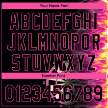 Load image into Gallery viewer, Custom Black Pink 3D Pattern Design Fiery Dart Board Authentic Baseball Jersey