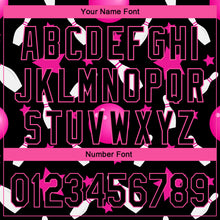 Load image into Gallery viewer, Custom Black Pink 3D Pattern Design Bowling Authentic Baseball Jersey