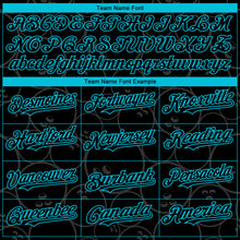 Load image into Gallery viewer, Custom Black Lakes Blue 3D Pattern Design Bowling Ball Authentic Baseball Jersey