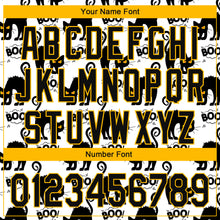 Load image into Gallery viewer, Custom White Black-Yellow 3D Pattern Design Cat Authentic Baseball Jersey