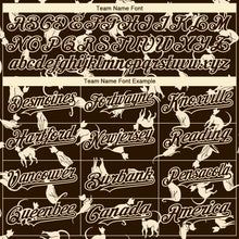 Load image into Gallery viewer, Custom Brown Cream 3D Pattern Design Cat Authentic Baseball Jersey