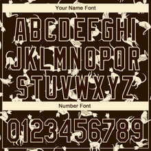 Load image into Gallery viewer, Custom Brown Cream 3D Pattern Design Cat Authentic Baseball Jersey