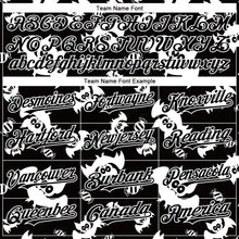 Load image into Gallery viewer, Custom Black White 3D Pattern Design Bat Authentic Baseball Jersey