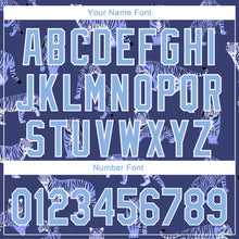 Load image into Gallery viewer, Custom Dark Purple Light Blue-White 3D Pattern Design Tiger Authentic Baseball Jersey