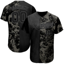 Load image into Gallery viewer, Custom Black Steel Gray 3D Skull Fashion Authentic Baseball Jersey