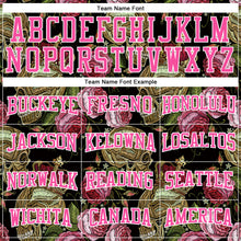 Load image into Gallery viewer, Custom Stitched Black Pink-White 3D Skull Fashion Flower Sports Pullover Sweatshirt Hoodie