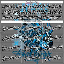 Load image into Gallery viewer, Custom Stitched Steel Gray Black-White 3D Pattern Design Tiger Sports Pullover Sweatshirt Hoodie