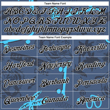 Load image into Gallery viewer, Custom Stitched Navy Black-White 3D Pattern Design Tiger And Hawaii Palm Tree Sports Pullover Sweatshirt Hoodie