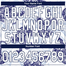 Load image into Gallery viewer, Custom Stitched White Navy 3D Pattern Design Tiger Sports Pullover Sweatshirt Hoodie