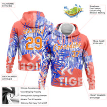 Load image into Gallery viewer, Custom Stitched Medium Pink Bay Orange-White 3D Pattern Design Tiger Sports Pullover Sweatshirt Hoodie