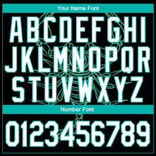 Load image into Gallery viewer, Custom Stitched Black White-Aqua 3D Pattern Design Scorpio Sports Pullover Sweatshirt Hoodie