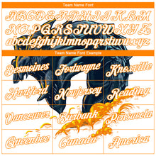 Load image into Gallery viewer, Custom Stitched White Bay Orange 3D Pattern Design Fire Dragon Sports Pullover Sweatshirt Hoodie