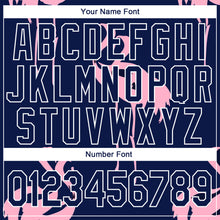 Load image into Gallery viewer, Custom Stitched Navy-White 3D Pattern Design Flamingo Sports Pullover Sweatshirt Hoodie