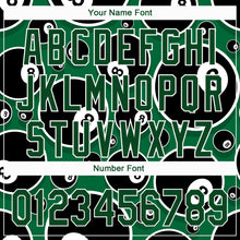 Load image into Gallery viewer, Custom Green White 3D Pattern Design Billiards Snooker 8 Ball Authentic Baseball Jersey