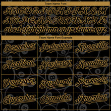 Load image into Gallery viewer, Custom Black Old Gold 3D Pattern Design Billiards Snooker 8 Ball Authentic Baseball Jersey