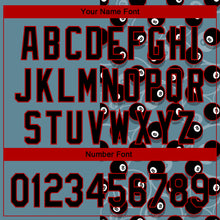 Load image into Gallery viewer, Custom Panther Blue Black-Red 3D Pattern Design Billiards Snooker 8 Ball Authentic Baseball Jersey