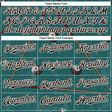 Load image into Gallery viewer, Custom Midnight Green Brown-White 3D Pattern Design Billiards Snooker 8 Ball Authentic Baseball Jersey
