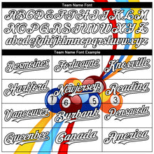 Load image into Gallery viewer, Custom White Black 3D Pattern Design Billiards Authentic Baseball Jersey