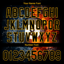 Load image into Gallery viewer, Custom Black Gold 3D Pattern Design Billiards Snooker 8 Ball Authentic Baseball Jersey