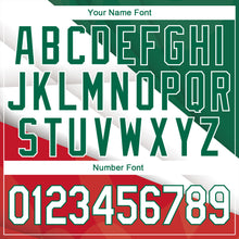 Load image into Gallery viewer, Custom Red White-Kelly Green 3D Mexico Performance T-Shirt