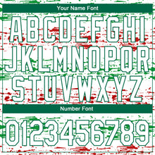 Load image into Gallery viewer, Custom White Kelly Green-Red 3D Mexico Performance T-Shirt