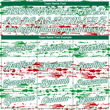 Load image into Gallery viewer, Custom White Kelly Green-Red 3D Mexico Authentic Basketball Jersey