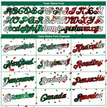 Load image into Gallery viewer, Custom White Mexican Flag Red-Kelly Green-Black 3D Authentic Basketball Jersey