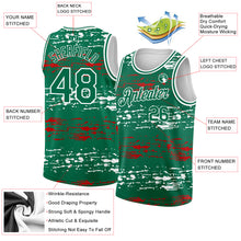 Load image into Gallery viewer, Custom Kelly Green-Red-White 3D Mexico Authentic Basketball Jersey