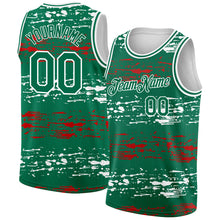Load image into Gallery viewer, Custom Kelly Green-Red-White 3D Mexico Authentic Basketball Jersey