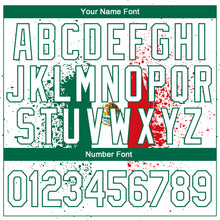 Load image into Gallery viewer, Custom White Kelly Green-Red 3D Mexican Flag Authentic Basketball Jersey