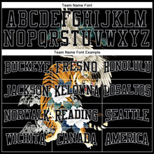 Load image into Gallery viewer, Custom Stitched Black Gray 3D Pattern Design Crane And Tiger Sports Pullover Sweatshirt Hoodie