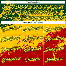 Load image into Gallery viewer, Custom Stitched Green Yellow-Red 3D Pattern Design Black History Month Sports Pullover Sweatshirt Hoodie