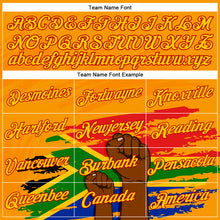 Load image into Gallery viewer, Custom Stitched Yellow-Red 3D Pattern Design Black History Month Sports Pullover Sweatshirt Hoodie