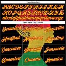 Load image into Gallery viewer, Custom Black Yellow-Red 3D Pattern Design Black History Month Performance T-Shirt