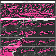 Load image into Gallery viewer, Custom Stitched Black Kelly Green-Pink 3D Pattern Design Torn Paper Style Sports Pullover Sweatshirt Hoodie