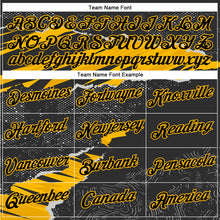 Load image into Gallery viewer, Custom Stitched Black Gold 3D Pattern Design Torn Paper Style Sports Pullover Sweatshirt Hoodie