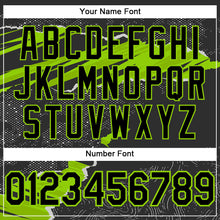 Load image into Gallery viewer, Custom Stitched Black Neon Green 3D Pattern Design Torn Paper Style Sports Pullover Sweatshirt Hoodie