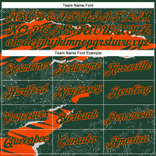Load image into Gallery viewer, Custom Stitched Green Orange 3D Pattern Design Torn Paper Style Sports Pullover Sweatshirt Hoodie