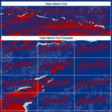 Load image into Gallery viewer, Custom Stitched Royal Red 3D Pattern Design Torn Paper Style Sports Pullover Sweatshirt Hoodie