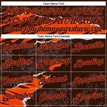 Load image into Gallery viewer, Custom Stitched Brown Orange 3D Pattern Design Torn Paper Style Sports Pullover Sweatshirt Hoodie