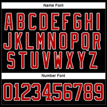 Load image into Gallery viewer, Custom Black Red-White Christmas Santa Claus 3D Hockey Lace Neck Jersey