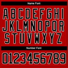 Load image into Gallery viewer, Custom Red Black-White Christmas Santa Claus 3D Hockey Lace Neck Jersey