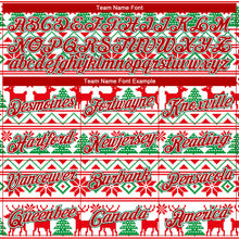 Load image into Gallery viewer, Custom Stitched White Red-Kelly Green Christmas 3D Sports Pullover Sweatshirt Hoodie
