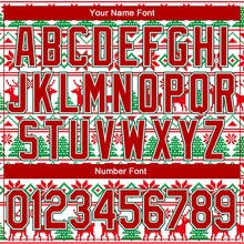 Load image into Gallery viewer, Custom Stitched White Red-Kelly Green Christmas 3D Sports Pullover Sweatshirt Hoodie