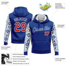Load image into Gallery viewer, Custom Stitched Royal Red-White Christmas 3D Sports Pullover Sweatshirt Hoodie